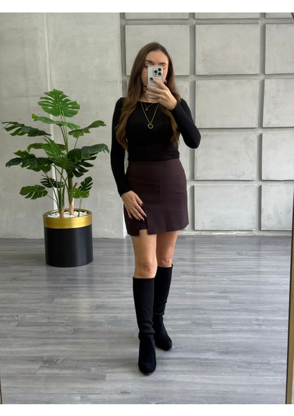 Yırtmaçlı Şort Astarlı Etek fırsatları