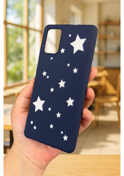 Samsung Galaxy A51 Uyumlu Mini Yıldız Desenli Silikon Darbe Emici Klasik Korumalı Rubber Kılıf modelleri