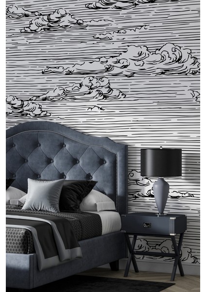 Rüzgar Motifli Duvar Kağıdı-Yırtılmaz Silinebilir Isı Yalıtımlı fırsatları