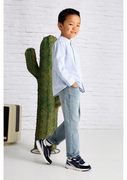 Erkek Çocuk 4-9 Yaş Regular Fit Denim Pantolon 540 Mavi