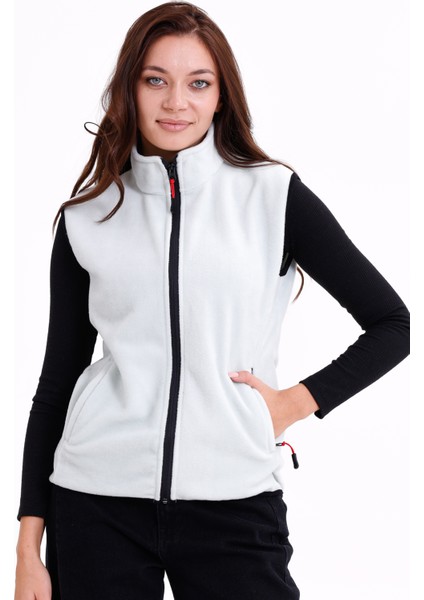 Kadın Slim Fit Tam Fermuarlı Polar Yelek modelleri