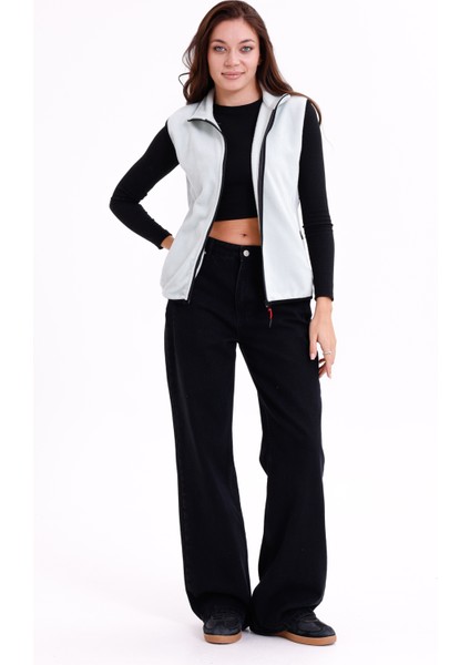 Kadın Slim Fit Tam Fermuarlı Polar Yelek indirimleri