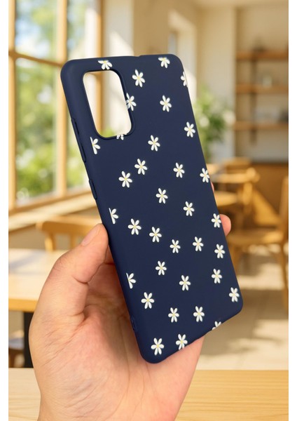 Samsung Galaxy A71 Uyumlu Mini Papatya Desenli Silikon Darbe Emici Klasik Korumalı Rubber Kılıf modelleri