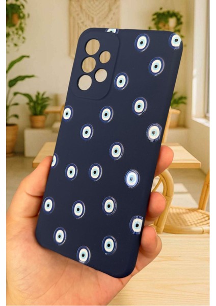 Samsung Galaxy A72 Uyumlu Nazar Boncuk Desenli Silikon Darbe Emici Klasik Korumalı Rubber Kılıf fırsatları