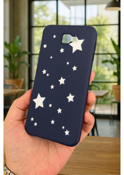 Samsung Galaxy J7 Prime - Mini Yıldız Desenli Silikon Darbe Emici Klasik Korumalı Rubber Kılıf modelleri