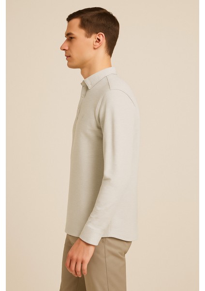 Erkek Yarım Pat Düğmeli Gömlek modelleri