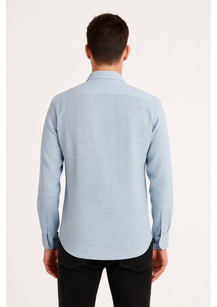 Erkek Nakışlı Keten Gömlek fırsatları