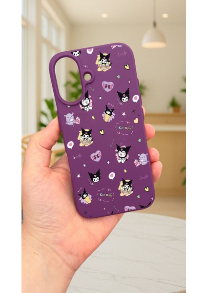 iPhone 16 -Kurumı Desenli Silikon Darbe Emici Klasik Korumalı Rubber Kılıf