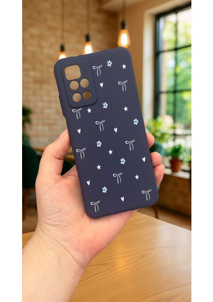 Xiaomi Redmi 10 2022 Mini Fiyonk Desenli Silikon Darbe Emici Klasik Korumalı Rubber Kılıf