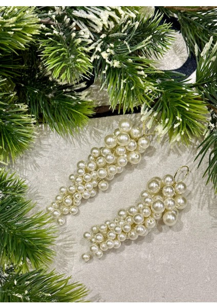 Ithal Yılbaşı Lüks Tasarım Inci Salkım Süs 1 Adet modelleri