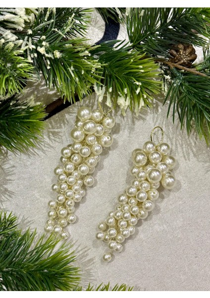 Ithal Yılbaşı Lüks Tasarım Inci Salkım Süs 1 Adet indirimleri