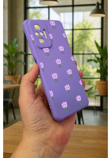 Xiaomi Redmi Note 1o Pro - Mini Lale Desenli Silikon Darbe Emici Klasik Korumalı Rubber Kılıf modelleri