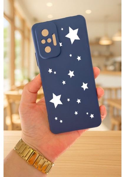 Xiaomi Redmi Note 1o Pro Mini Yıldız Desenli Silikon Darbe Emici Klasik Korumalı Rubber Kılıf