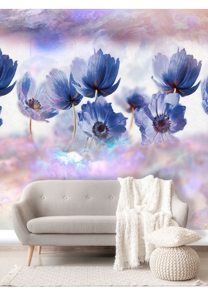 Lale Desenli Silinebilir Yırtılmaz Sağlıklı Tekstil Duvar Kağıdı fiyatları