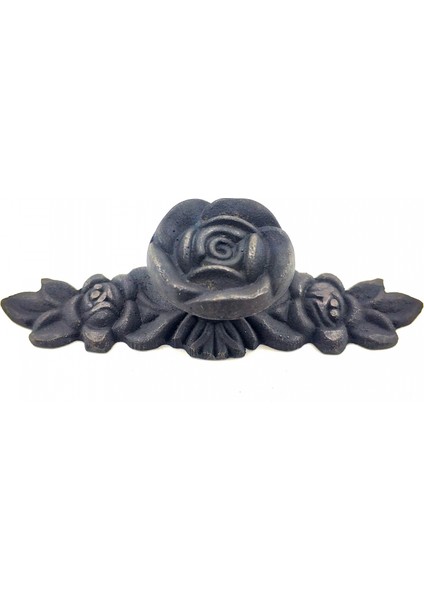 Antika Tarz Dekoratif Pirinç Gül Düğme - 30X100 Mm, Oksit