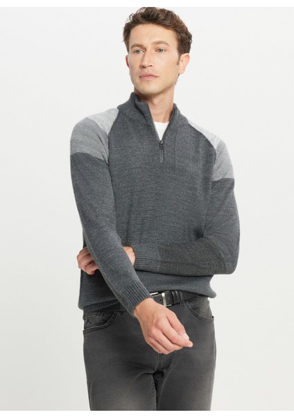 Bato Yaka Standart Antrasit Melanj Erkek Kazak ACE049261481_ATG