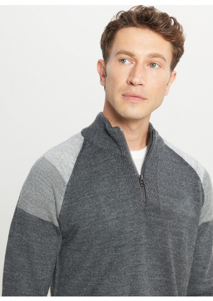 Bato Yaka Standart Antrasit Melanj Erkek Kazak ACE049261481_ATG fırsatları