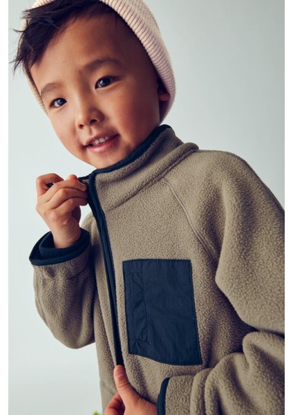 Erkek Çocuk 4-9 Yaş Fermuarlı Polar Ceket Vizon fiyatları