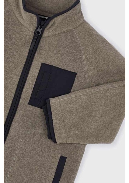 Erkek Çocuk 4-9 Yaş Fermuarlı Polar Ceket Vizon