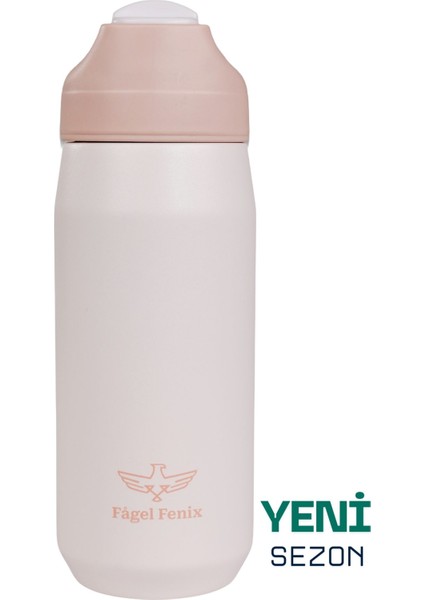 550 ml Sliding Pale Peach Çift Katmanlı Paslanmaz Çeliktermos Matara