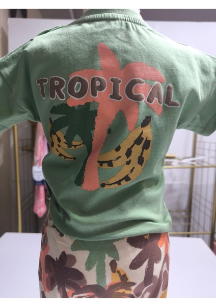 Çocuk Unisex Kız Erkek Şortlu (Kapri) Takım Kreş %100 Pamuk Rahat Tarz Tasarım Premium fırsatları