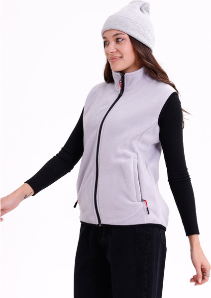 Kadın Slim Fit Tam Fermuarlı Polar Yelek fiyatları