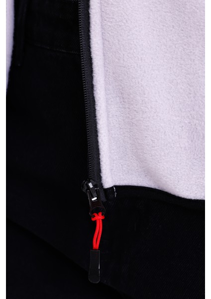 Kadın Slim Fit Tam Fermuarlı Polar Yelek