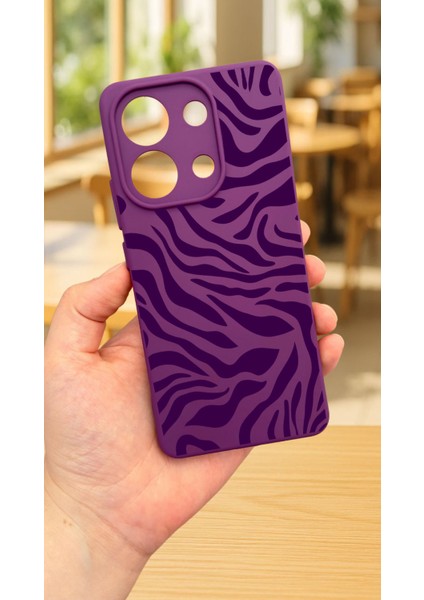 Xiaomi Redmi Note 13 Pro 4g Uyumlu Zebra Desenli Silikon Darbe Emici Klasik Korumalı Rubber Kılıf