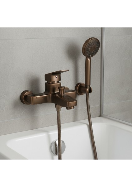 Premium Bronz 0250BR Aç Kapa Banyo Bataryası Duvar Tipi Modern Sıcak Soğuk Ayarlı Armatür fiyatları