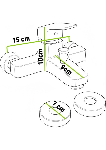Premium Bronz 0250BR Aç Kapa Banyo Bataryası Duvar Tipi Modern Sıcak Soğuk Ayarlı Armatür indirimleri