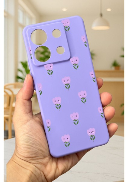 Xiaomi Redmi Note 13 Pro 5g Mini Lale Desenli Silikon Darbe Emici Klasik Korumalı Rubber Kılıf