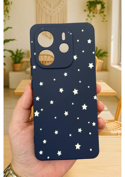 Xiaomi Redmi Note 14 -Minimal Yıldız Desenli Silikon Darbe Emici Klasik Korumalı Rubber Kılıf fiyatları