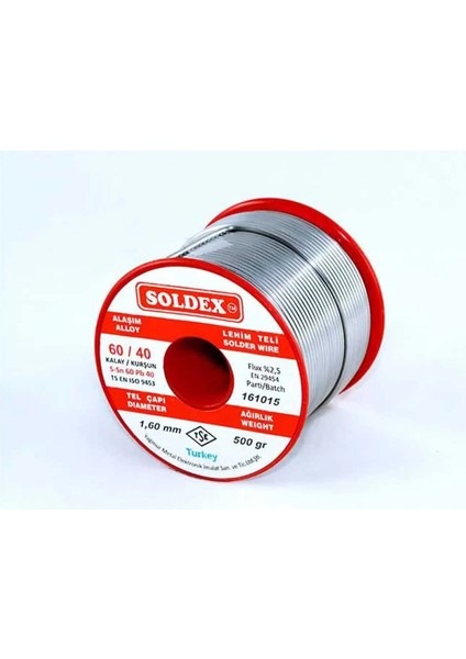 60-40 Lehim Teli 500 Gr 1 mm - Sn:60 / Pb:40