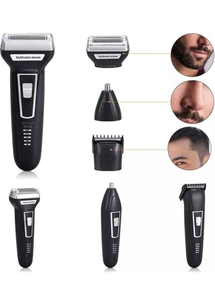 3'lü Set Saç Sakal Kesme Traş Makinesi Burun Kılı Alma Tıraş Makinesi - T686G580-Z83686 fiyatları