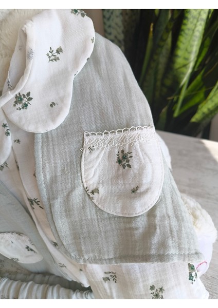 Kız Bebek Çocuk Üçlü Takım Yelekli Müslin Keten %100 Pamuk Şık Tasarım indirimleri