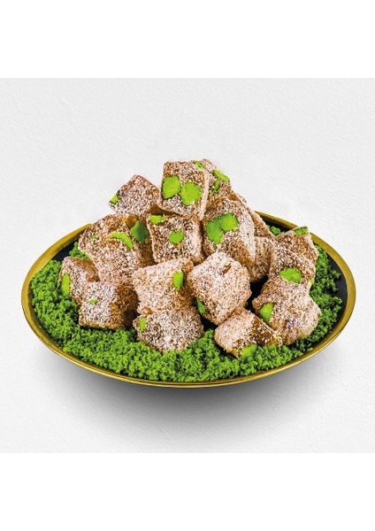 Antep Fıstıklı (1000 gr, Portakallı) Çifte Kavrulmuş Lokum
