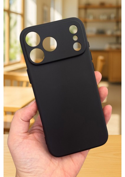 iPhone 17 Pro Uyumlu Silikon Darbe Emici Klasik Korumalı Rubber Kılıf