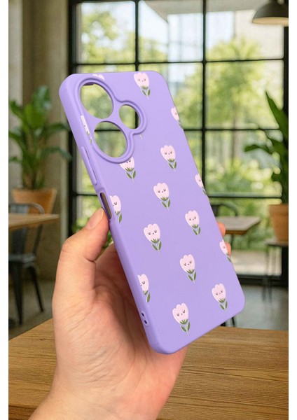 Xiaomi Redmi 13 4g Mini Lale Desenli Silikon Darbe Emici Klasik Korumalı Rubber Kılıf modelleri
