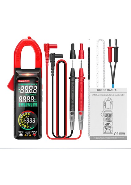 Huajiayi S1 Dc/ac Dijital Kelepçe Ölçer 6000 Sayım 400A Amp Menteter Renk Ekran Tester Hz Ncv Ohm Metre (Yurt Dışından)
