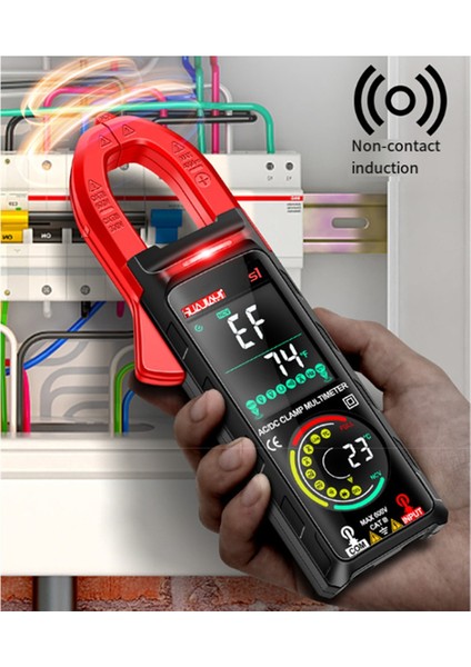 Huajiayi S1 Dc/ac Dijital Kelepçe Ölçer 6000 Sayım 400A Amp Menteter Renk Ekran Tester Hz Ncv Ohm Metre (Yurt Dışından) fırsatları