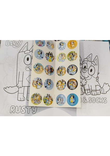 4 Adet Stickerli Boyama Kitabı (Hello Kitty,capybara,minecraft,bluey Figürlü fırsatları