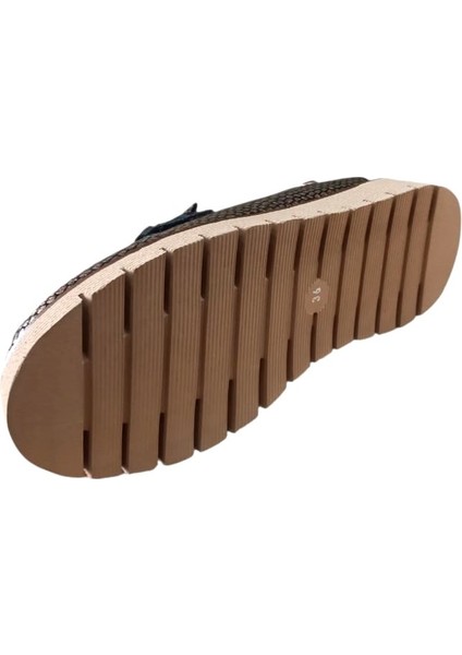 D25KA-3240 Kadın Hakiki Deri Baskılı Tokalı Casual Günlük Ayakkabı Bakır indirimleri