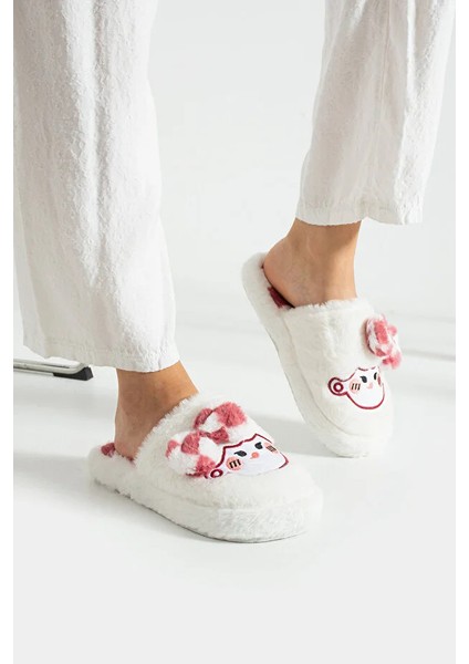 Bubu Kadın Peluş Içi Tüylü Kaydırmaz Rahat Taban Fiyonklu Kışlık Ev Terliği modelleri