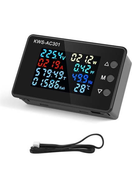 Dijital Ekran Akım Voltmetre 50-300V Ac Wattmetre Çok Fonksiyonlu Elektrik Ölçer Güç Dedektörü Ac 20A (Yurt Dışından) indirimleri