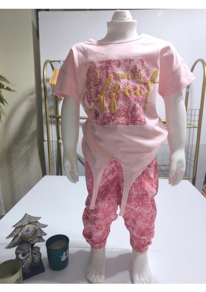 Kız Çocuk Pantolon Tişört Takım %100 Pamuk Nefes Alan Rahat Tarz Tasarım Cepli fiyatları