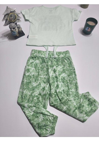 Kız Çocuk Pantolon Tişört Takım %100 Pamuk Nefes Alan Rahat Tarz Tasarım Cepli indirimleri