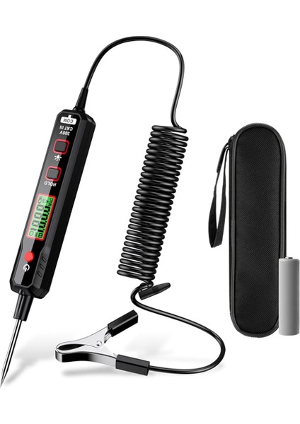 Akıllı Araba Testi Işığı, 0.8V-100V Dc Buzzer Devre Test Cihazı, El Feneri ile Çift Yönlü Voltaj Test Cihazı, Süreklilik Sigortası (Yurt Dışından)