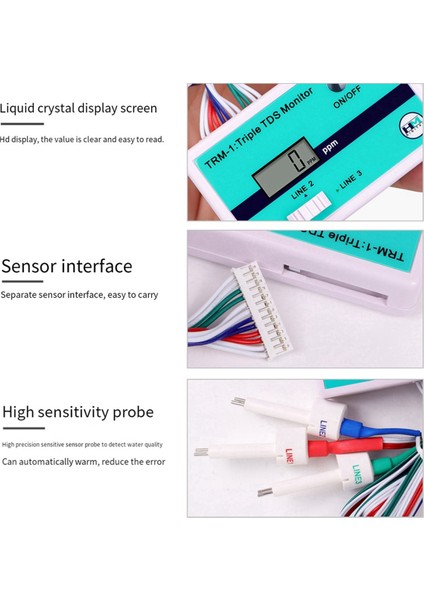 Hm Dijital Trm1 Üçlü Tds Metre Online Tds Su Kalitesi Test Cihazı 0-9990PM LCD Ekran Su Kalitesi Saflık Test Meter (Yurt Dışından) fırsatları