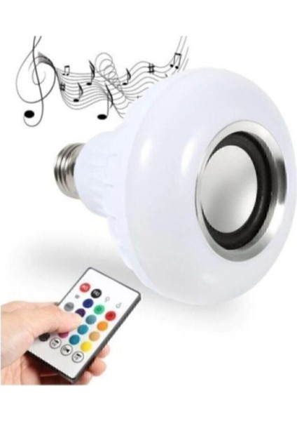 Bluetooth Music Bulb Akıllı Hoparlör LED Işıklı Uzaktan Kumandalı Müzikli Lamba 7 Renk Işıklı fırsatları