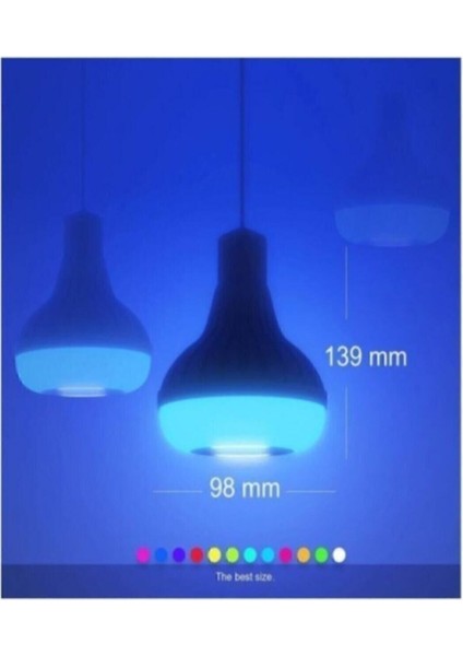 Bluetooth Music Bulb Akıllı Hoparlör LED Işıklı Uzaktan Kumandalı Müzikli Lamba 7 Renk Işıklı